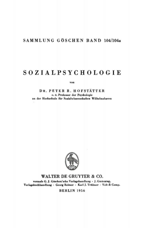 Cover image for book Sozialpsychologie