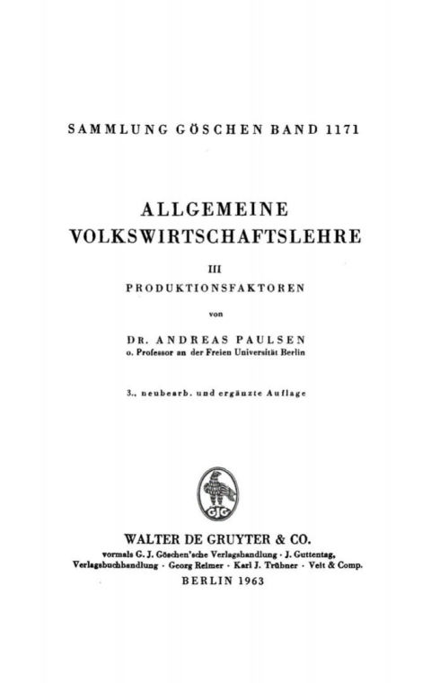 Cover image for book Produktionsfaktoren