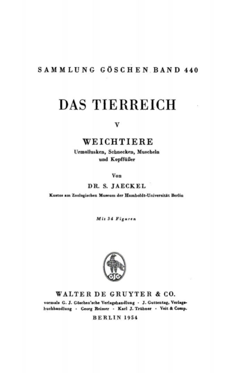 Cover image for book Weichtiere