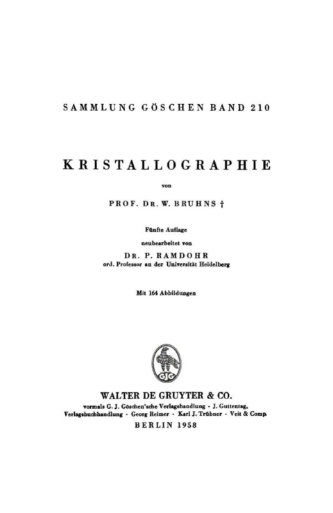 Cover image for book Kristallographie