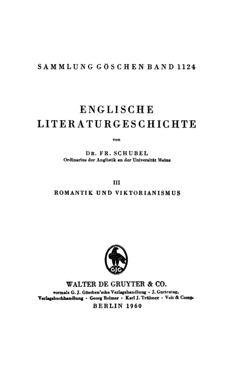 Cover image for book Romantik und Viktorianismus