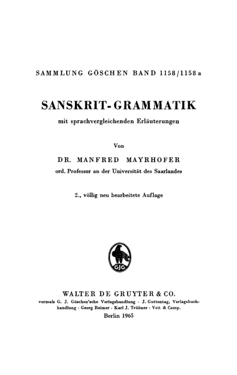 Cover image for book Sanskrit-Grammatik