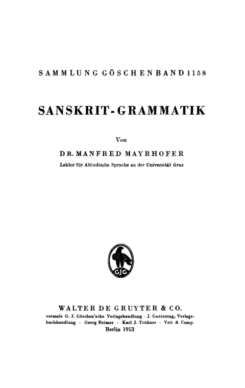 Cover image for book Sanskrit-Grammatik