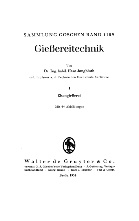 Cover image for book Eisengießerei