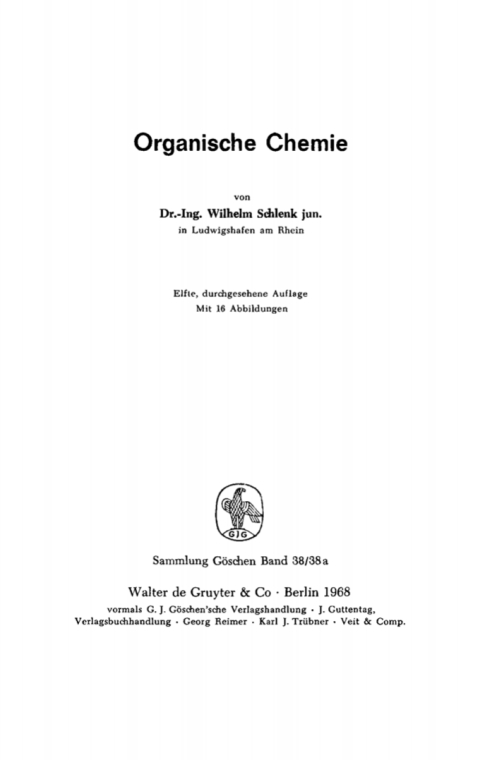 Cover image for book Organische Chemie
