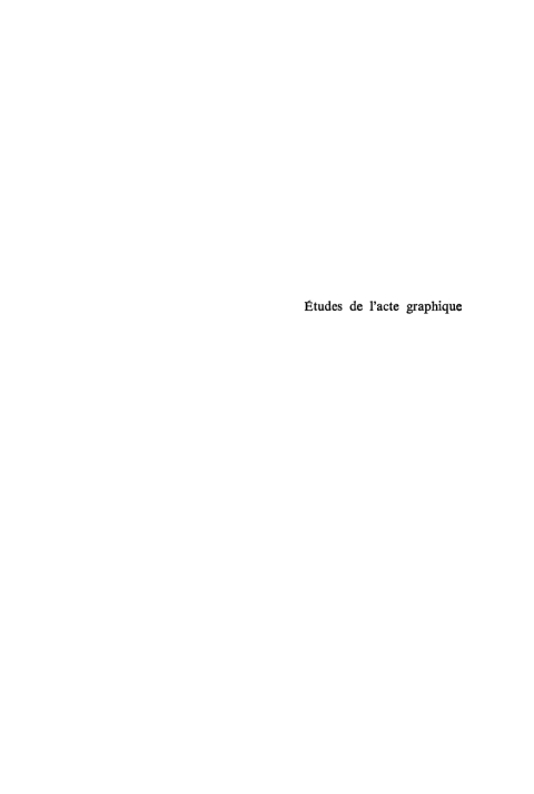 Cover image for book Études de l’acte graphique