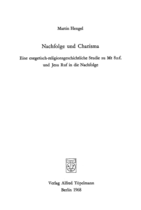 Cover image for book Nachfolge und Charisma