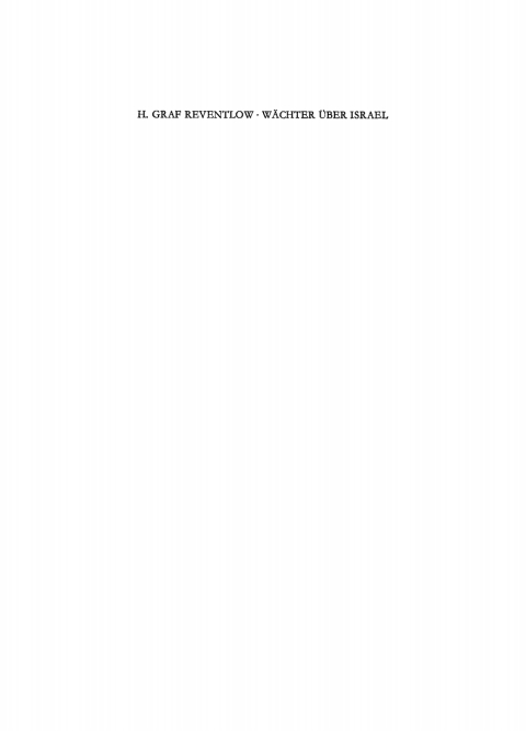 Cover image for book Wächter über Israel