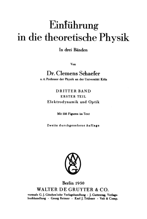 Cover image for book Elektrodynamik und Optik
