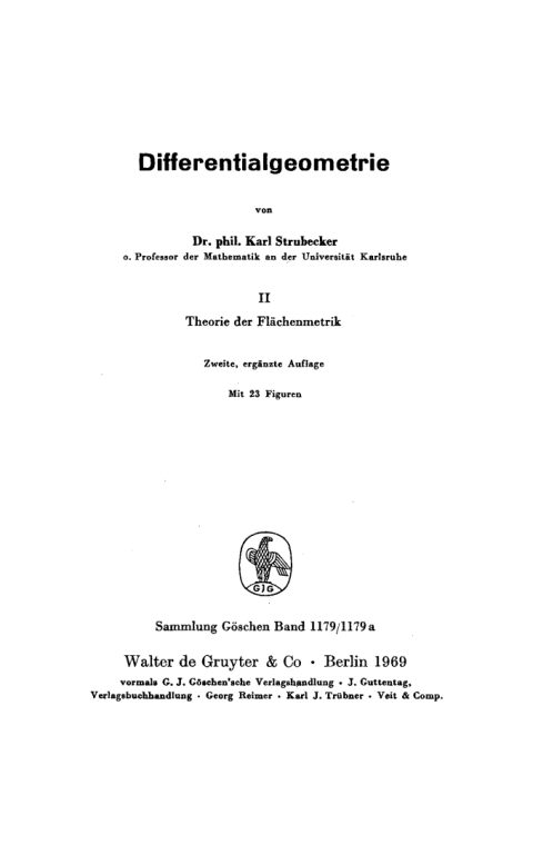 Cover image for book Theorie der Flächenmetrik