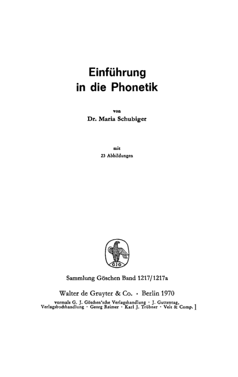Cover image for book Einführung in die Phonetik