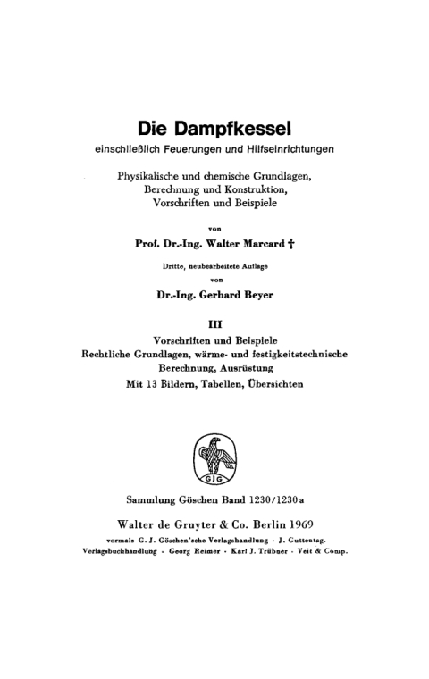 Cover image for book Vorschriften und Beispiele Rechtliche Grundlagen, wärme- und festigkeitstechnische Berechnung, Ausrüstung