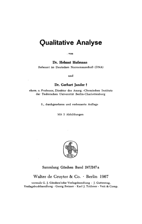 Cover image for book Qualitative Analyse