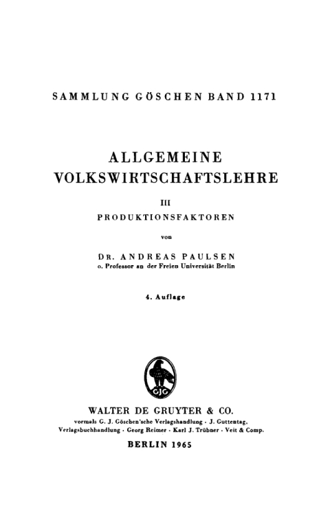 Cover image for book Produktionsfaktoren