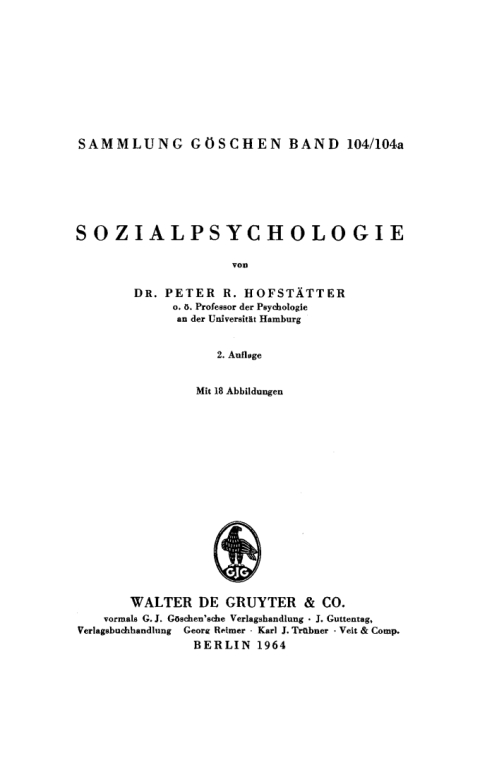 Cover image for book Sozialpsychologie