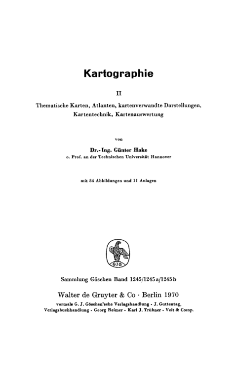 Cover image for book Thematische Karten, Atlanten, kartenverwandte Darstellungen, Kartentechnik, Kartenauswertung