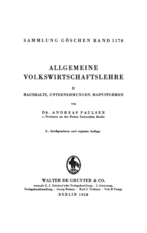Cover image for book Haushalte, Unternehmungen, Marktformen