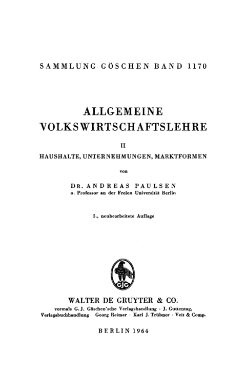 Cover image for book Haushalte, Unternehmungen, Marktformen