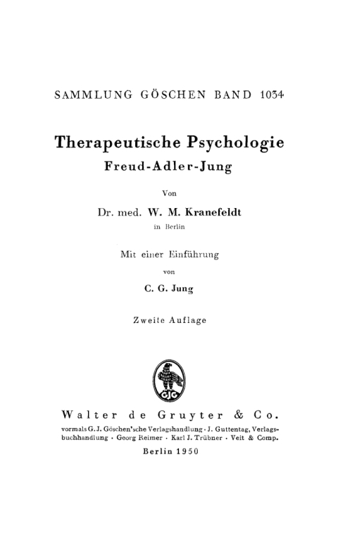 Cover image for book Therapeutische Psychologie. Freud-Adler-Jung