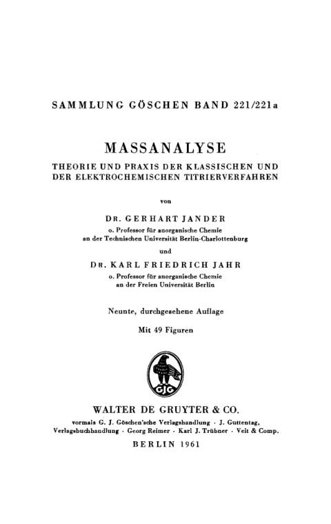Cover image for book Massanalyse