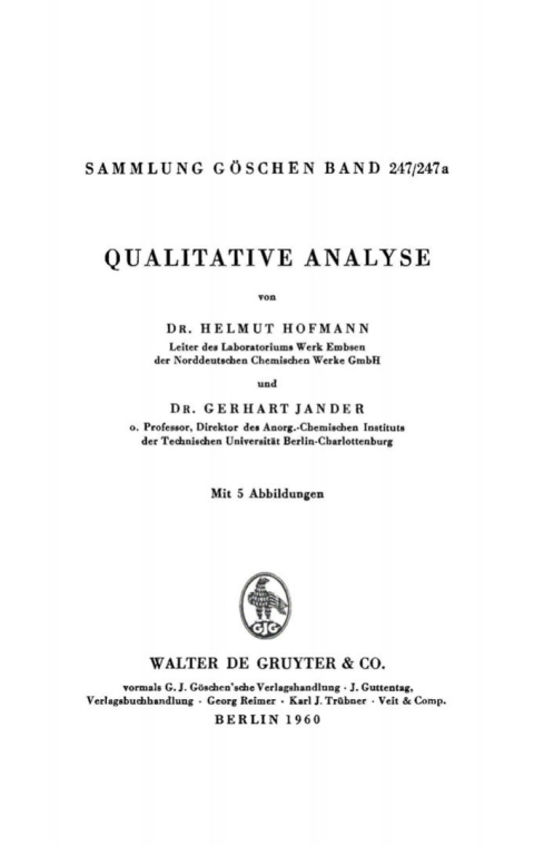 Cover image for book Qualitative Analyse