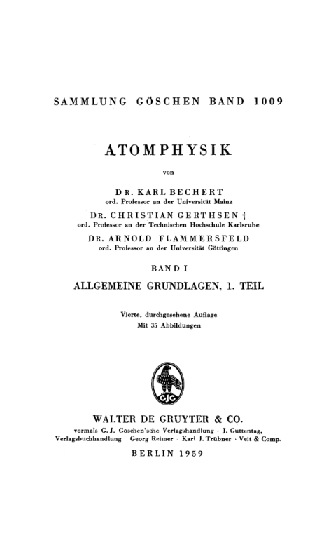 Cover image for book Allgemeine Grundlagen, Teil 1