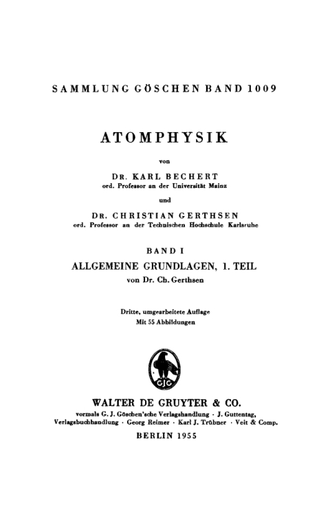 Cover image for book Allgemeine Grundlagen, Teil 1