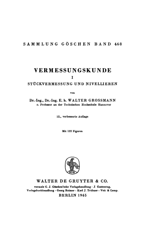 Cover image for book Stückvermessung und Nivellieren