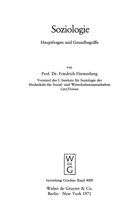 Cover image for book Soziologie