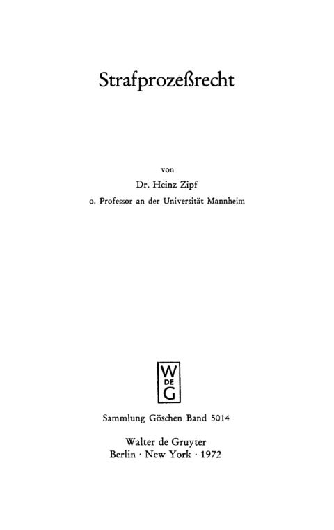 Cover image for book Stratprozeßrecht