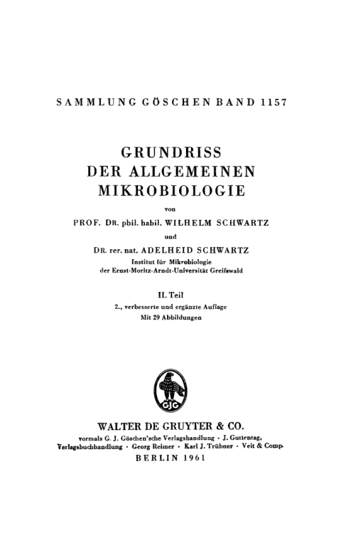 Cover image for book Grundriss der Allgemeinen Mikrobiologie, Teil 2