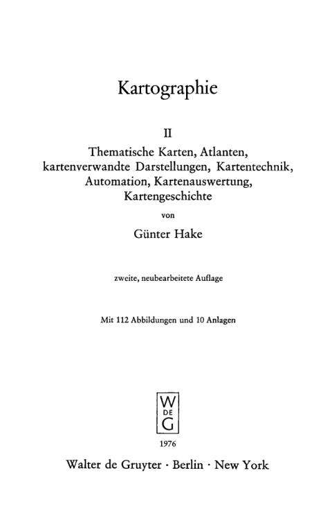 Cover image for book Thematische Karten, Atlanten, kartenverwandte Darstellungen, Kartentechnik, Automation, Kartenauswertung, Kartengeschichte