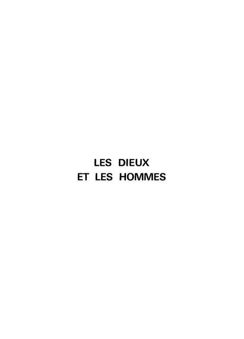 Cover image for book Les dieux et les hommes