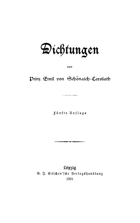 Cover image for book Dichtungen