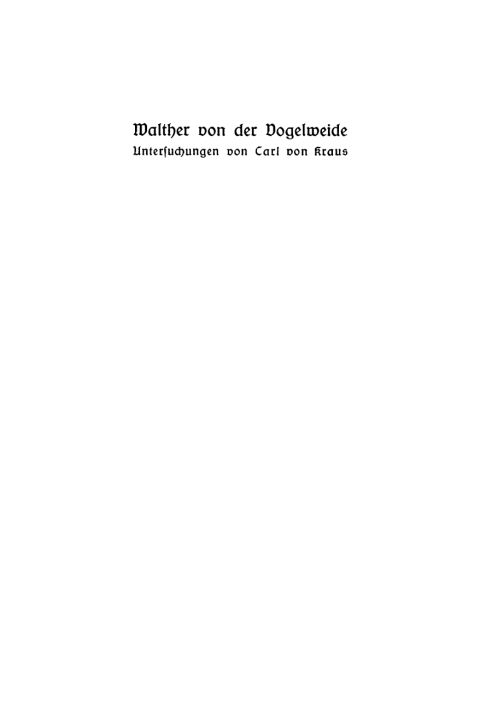 Cover image for book Walther von der Vogelweide