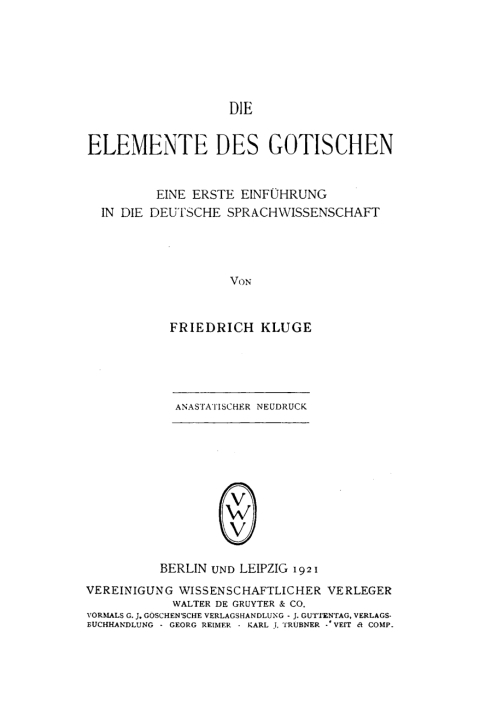 Cover image for book Die Elemente des Gotischen
