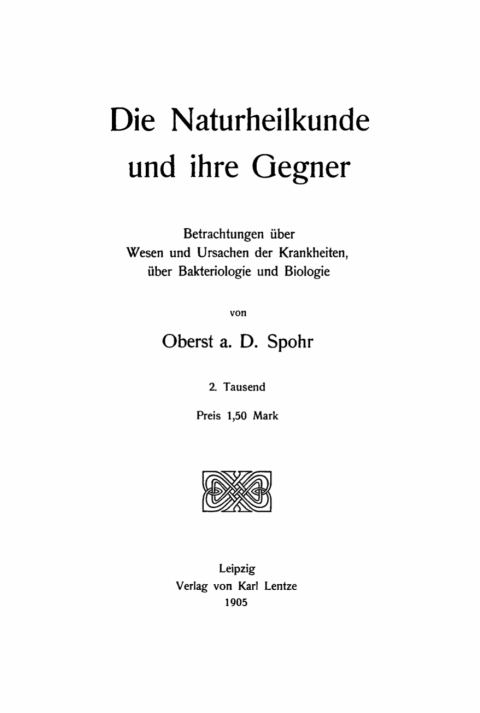 Cover image for book Die Naturheilkunde und ihre Gegner