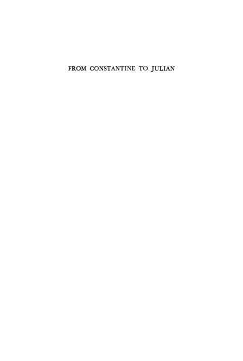 Cover image for book From Constantine to Julian
