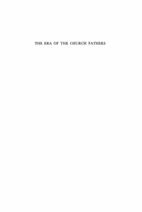 Cover image for book The Era of the Church Fathers