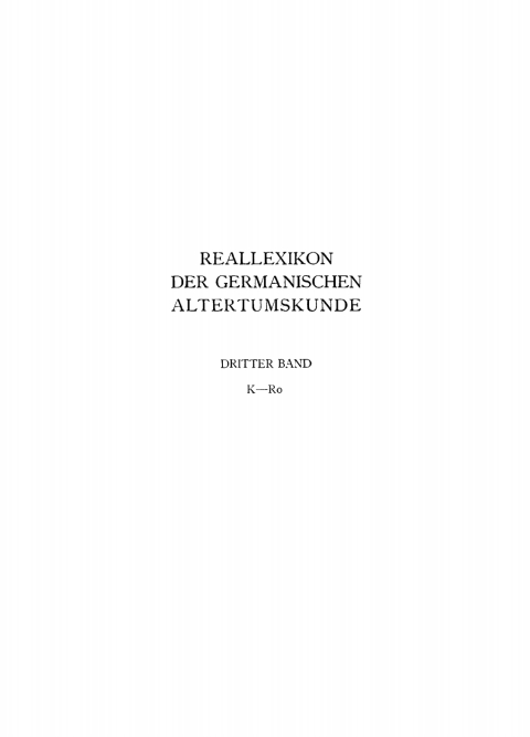 Cover image for book K - Ro