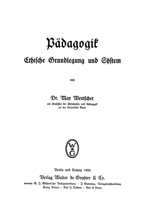 Cover image for book Pädagogik