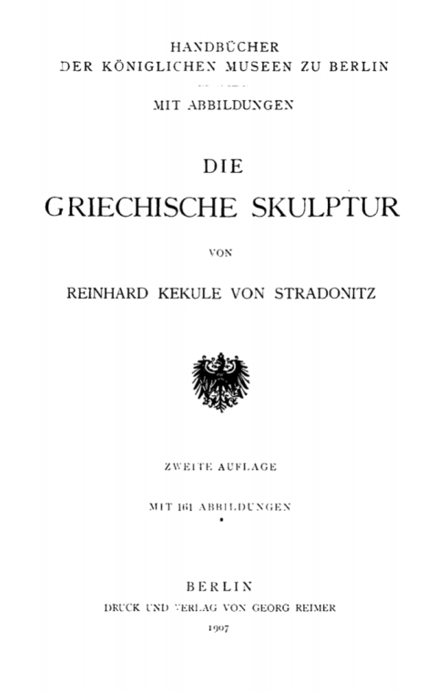 Cover image for book Die Griechische Skulptur
