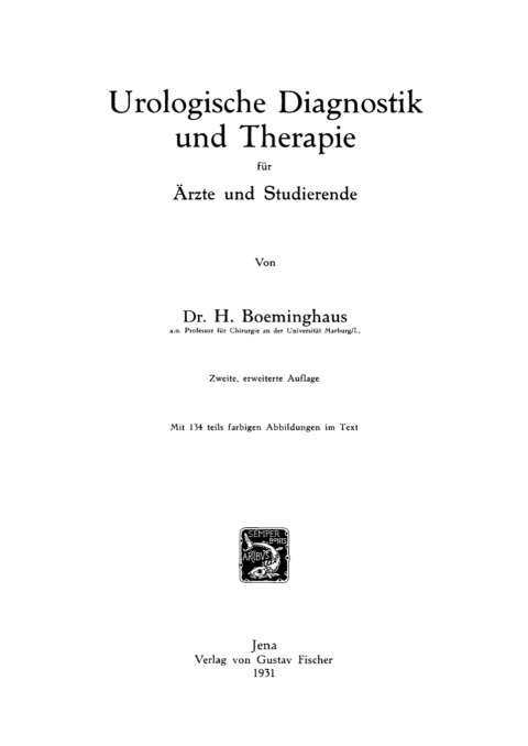 Cover image for book Urologische Diagnostik und Therapie