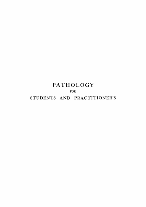 Cover image for book Edward Kaufmann: Pathology for Students and Practitioner’s. Volume 2