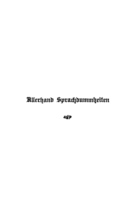 Cover image for book Allerhand Sprachdummheiten