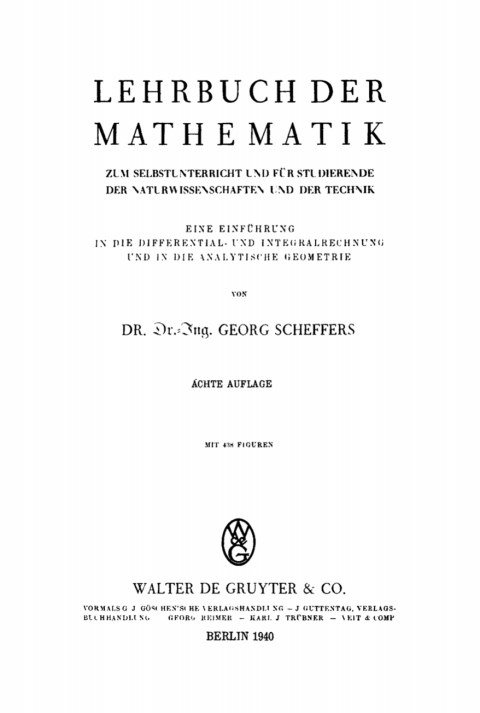 Cover image for book Lehrbuch der Mathematik zum Selbstunterricht und für Studierende der Naturwissenschaften und der Technik