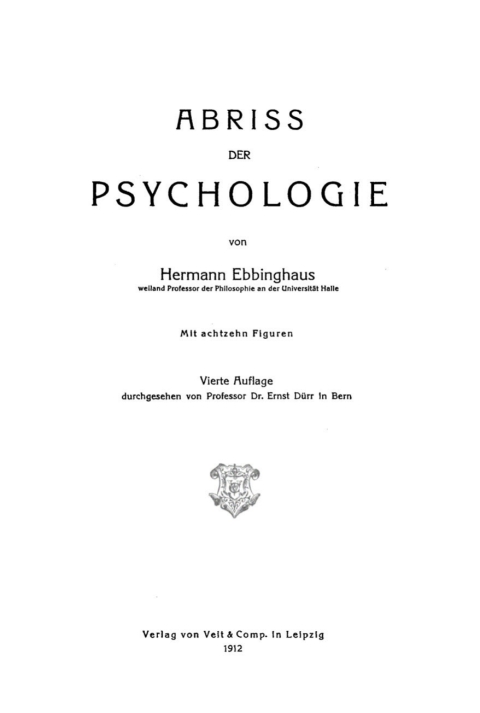 Abriss der Psychologie 
