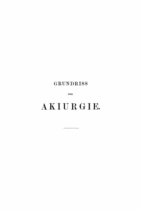 Cover image for book Grundriss der Akiurgie