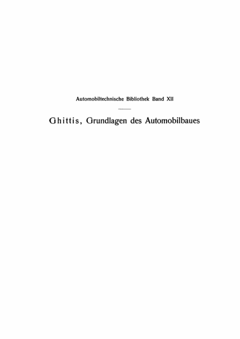 Cover image for book Grundlagen des Automobilbaues
