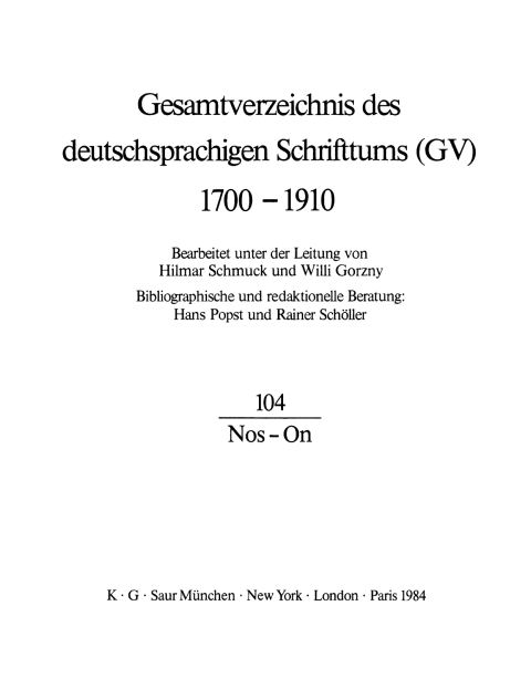 Cover image for book Nos - On